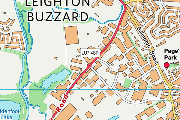 LU7 4SP map - OS VectorMap District (Ordnance Survey)