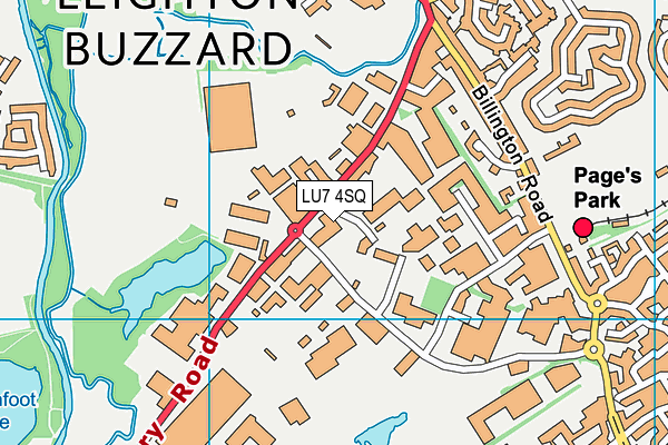 LU7 4SQ map - OS VectorMap District (Ordnance Survey)