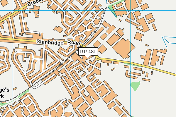 LU7 4ST map - OS VectorMap District (Ordnance Survey)
