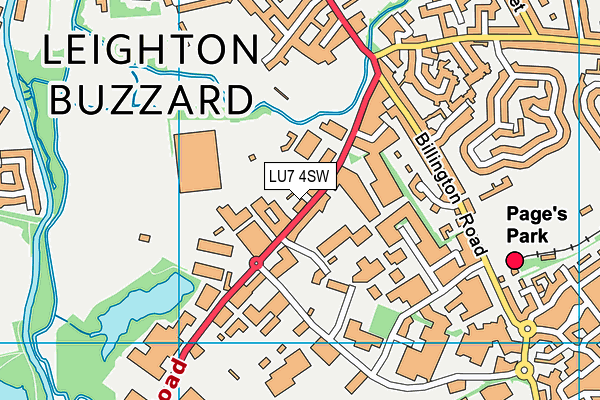 LU7 4SW map - OS VectorMap District (Ordnance Survey)