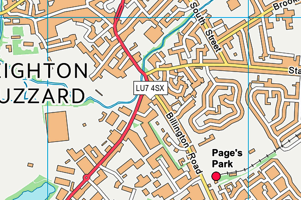 LU7 4SX map - OS VectorMap District (Ordnance Survey)