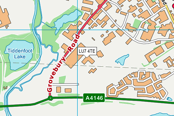 LU7 4TE map - OS VectorMap District (Ordnance Survey)
