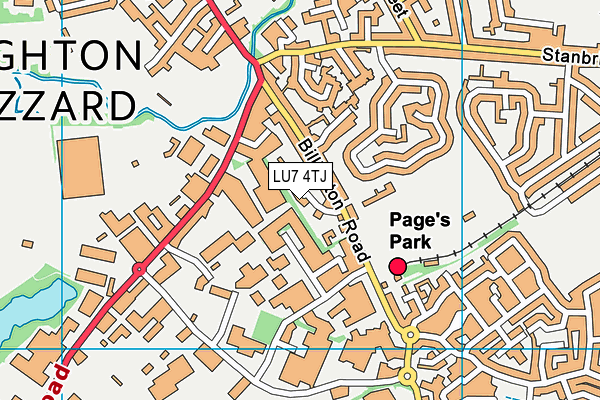 LU7 4TJ map - OS VectorMap District (Ordnance Survey)