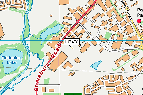 LU7 4TS map - OS VectorMap District (Ordnance Survey)