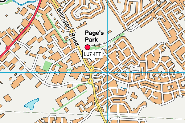 LU7 4TT map - OS VectorMap District (Ordnance Survey)