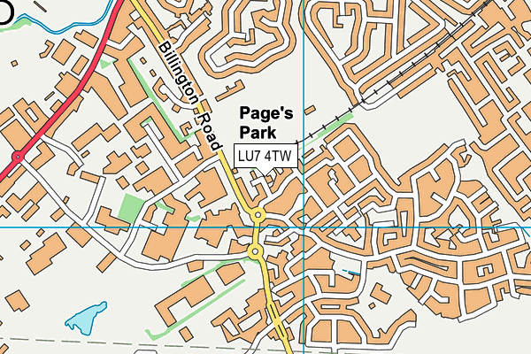 LU7 4TW map - OS VectorMap District (Ordnance Survey)