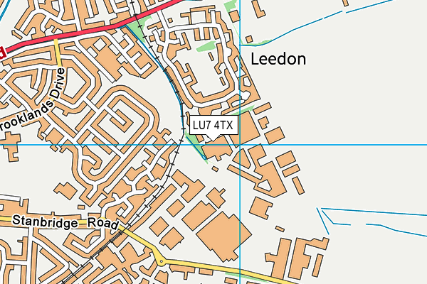 LU7 4TX map - OS VectorMap District (Ordnance Survey)