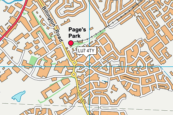 LU7 4TY map - OS VectorMap District (Ordnance Survey)