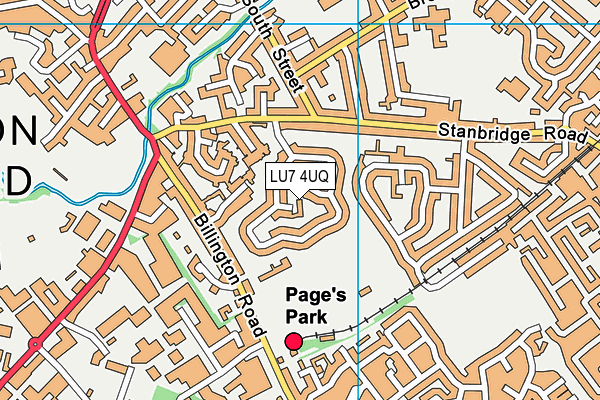 LU7 4UQ map - OS VectorMap District (Ordnance Survey)