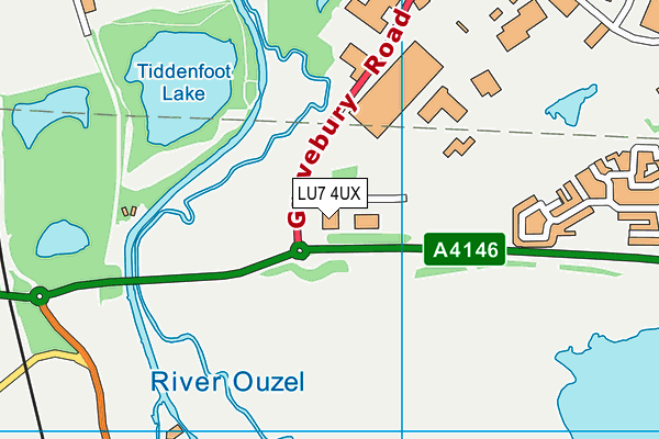 LU7 4UX map - OS VectorMap District (Ordnance Survey)