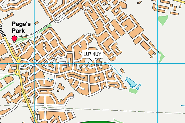 LU7 4UY map - OS VectorMap District (Ordnance Survey)