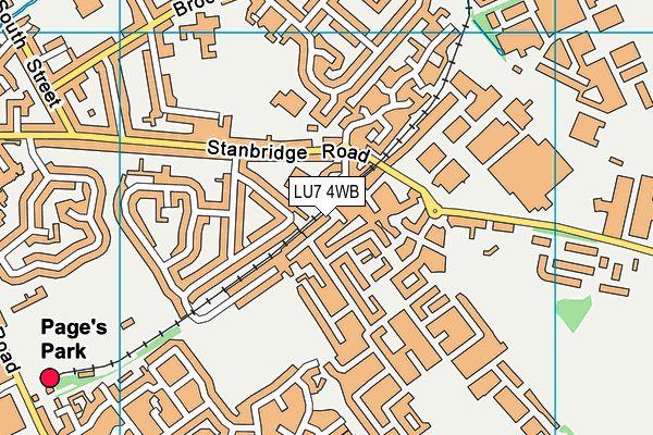 LU7 4WB map - OS VectorMap District (Ordnance Survey)