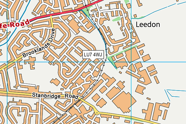 LU7 4WJ map - OS VectorMap District (Ordnance Survey)