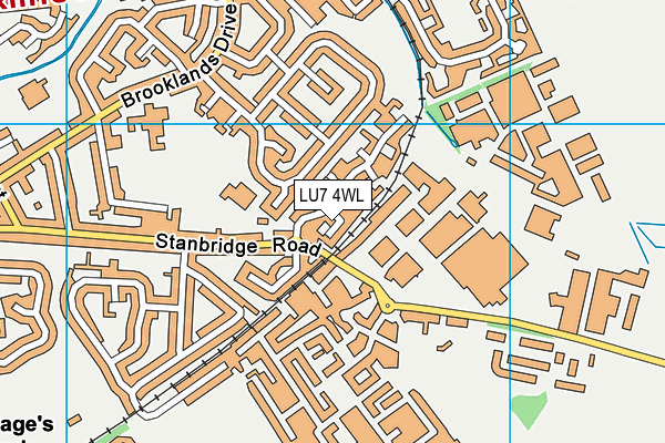 LU7 4WL map - OS VectorMap District (Ordnance Survey)