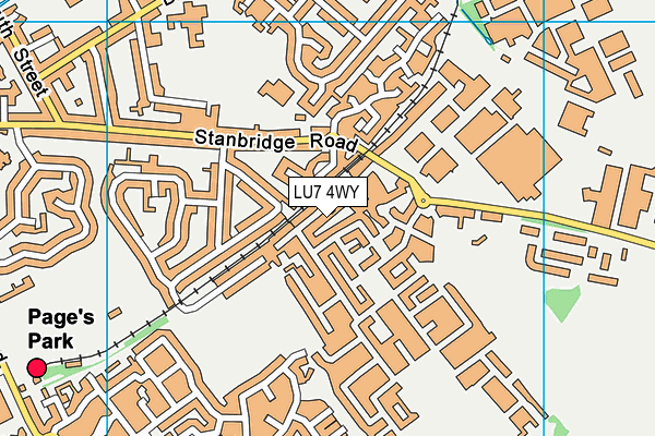 LU7 4WY map - OS VectorMap District (Ordnance Survey)