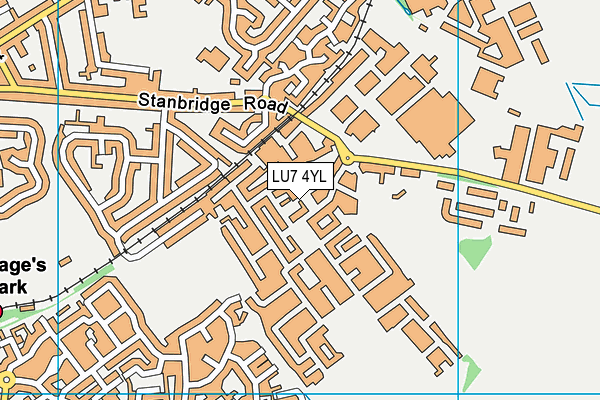 LU7 4YL map - OS VectorMap District (Ordnance Survey)
