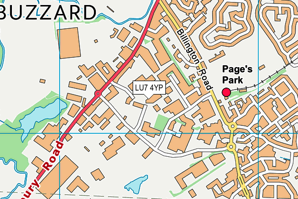 LU7 4YP map - OS VectorMap District (Ordnance Survey)