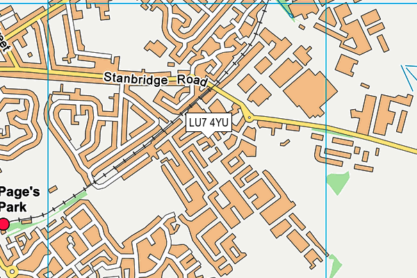 LU7 4YU map - OS VectorMap District (Ordnance Survey)