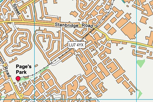 LU7 4YX map - OS VectorMap District (Ordnance Survey)