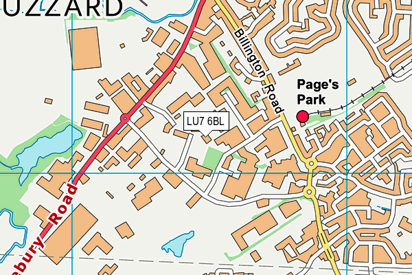 LU7 6BL map - OS VectorMap District (Ordnance Survey)