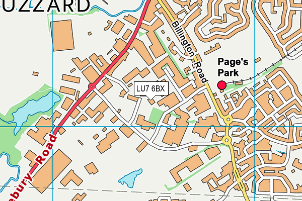 LU7 6BX map - OS VectorMap District (Ordnance Survey)