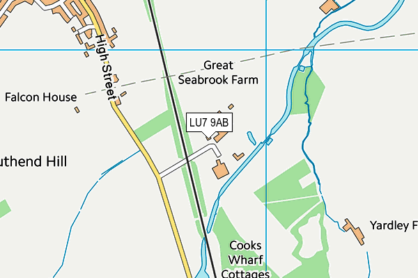 LU7 9AB map - OS VectorMap District (Ordnance Survey)