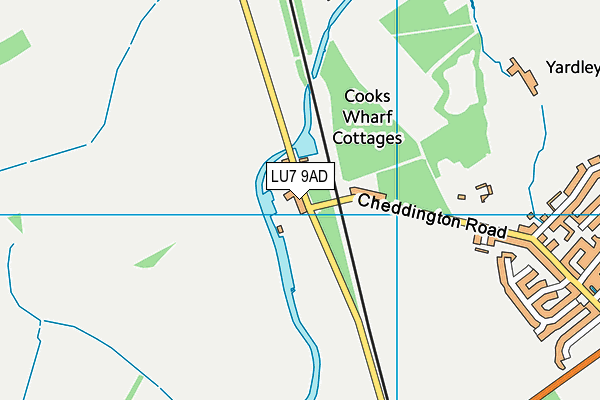 LU7 9AD map - OS VectorMap District (Ordnance Survey)