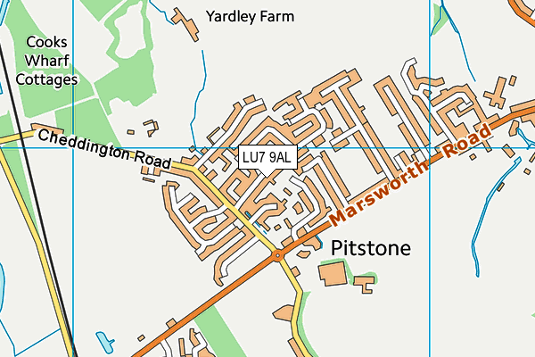 LU7 9AL map - OS VectorMap District (Ordnance Survey)