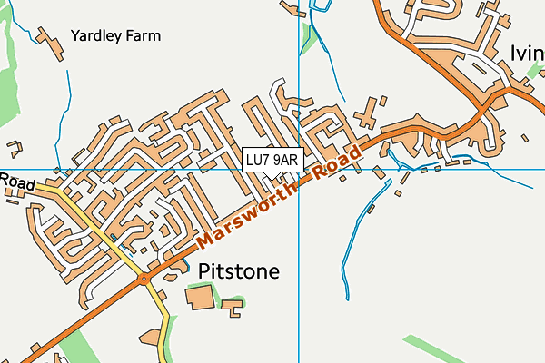 LU7 9AR map - OS VectorMap District (Ordnance Survey)