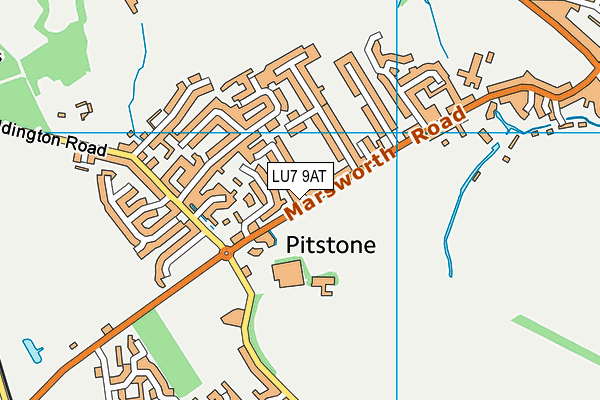 LU7 9AT map - OS VectorMap District (Ordnance Survey)