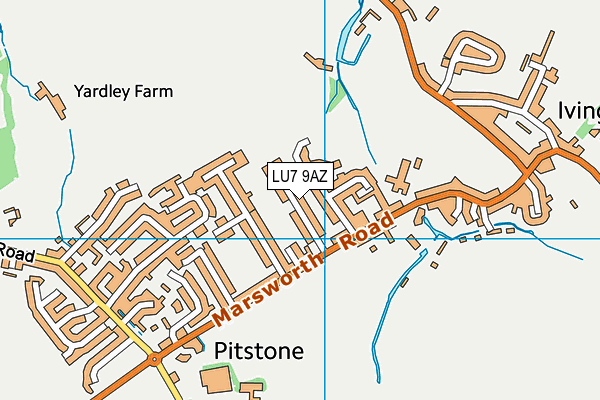 LU7 9AZ map - OS VectorMap District (Ordnance Survey)