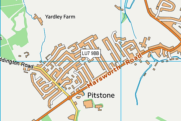 LU7 9BB map - OS VectorMap District (Ordnance Survey)