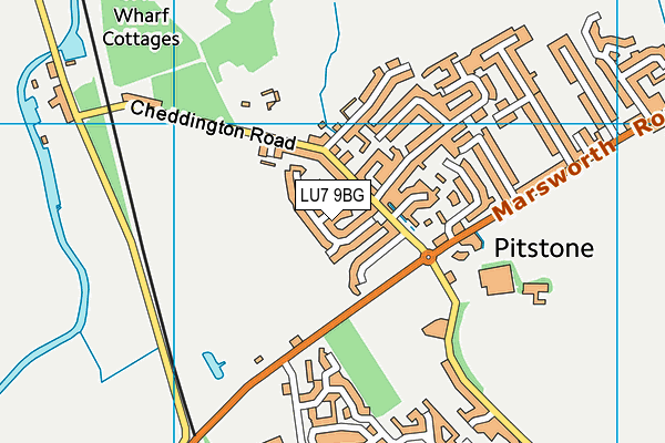 LU7 9BG map - OS VectorMap District (Ordnance Survey)