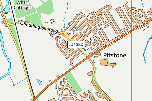 LU7 9BQ map - OS VectorMap District (Ordnance Survey)