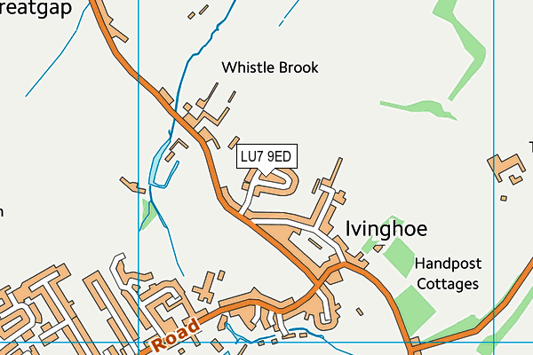 LU7 9ED map - OS VectorMap District (Ordnance Survey)