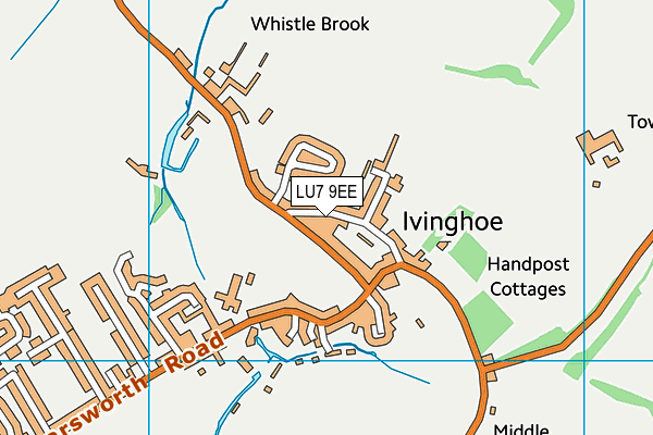 LU7 9EE map - OS VectorMap District (Ordnance Survey)