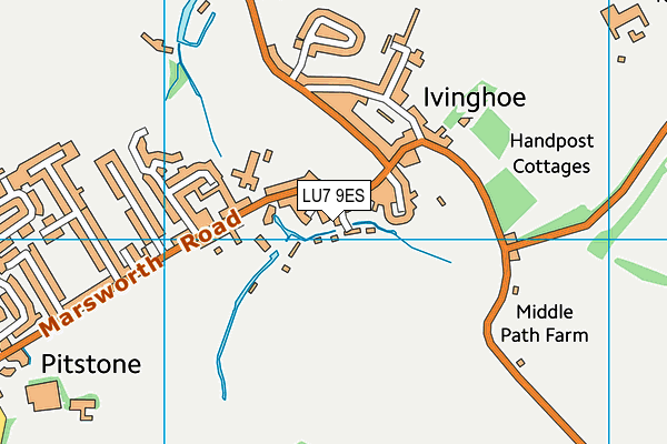 LU7 9ES map - OS VectorMap District (Ordnance Survey)