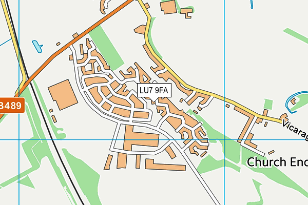 LU7 9FA map - OS VectorMap District (Ordnance Survey)