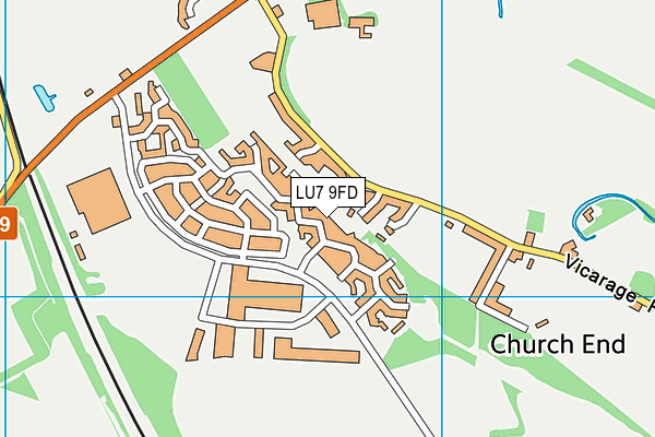 LU7 9FD map - OS VectorMap District (Ordnance Survey)