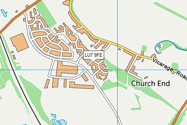LU7 9FE map - OS VectorMap District (Ordnance Survey)