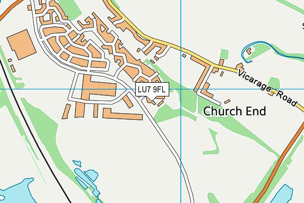 LU7 9FL map - OS VectorMap District (Ordnance Survey)
