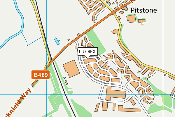 LU7 9FX map - OS VectorMap District (Ordnance Survey)