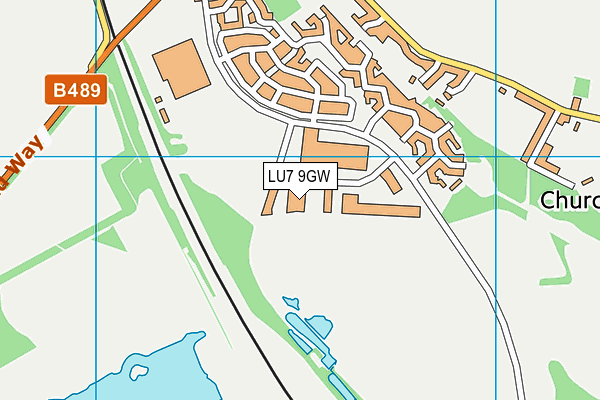 LU7 9GW map - OS VectorMap District (Ordnance Survey)