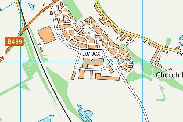 LU7 9GX map - OS VectorMap District (Ordnance Survey)