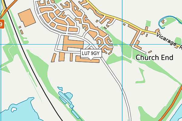 LU7 9GY map - OS VectorMap District (Ordnance Survey)
