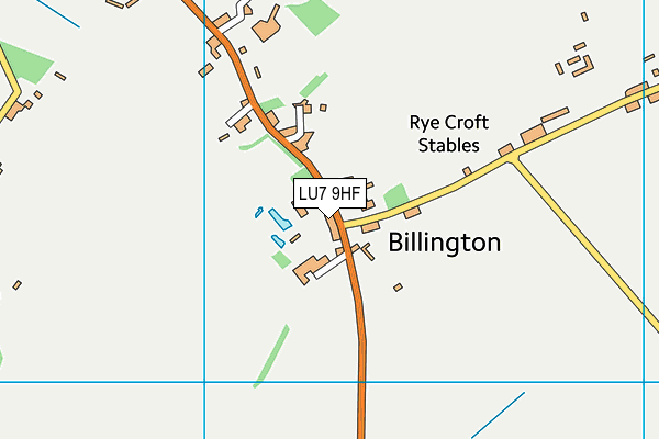 LU7 9HF map - OS VectorMap District (Ordnance Survey)