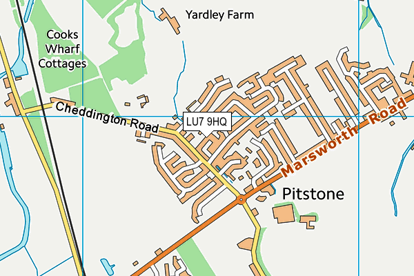LU7 9HQ map - OS VectorMap District (Ordnance Survey)