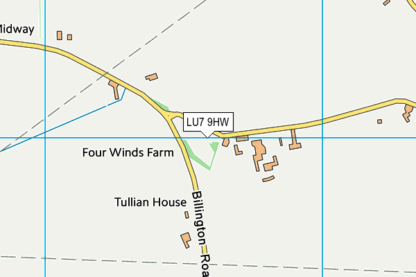 LU7 9HW map - OS VectorMap District (Ordnance Survey)