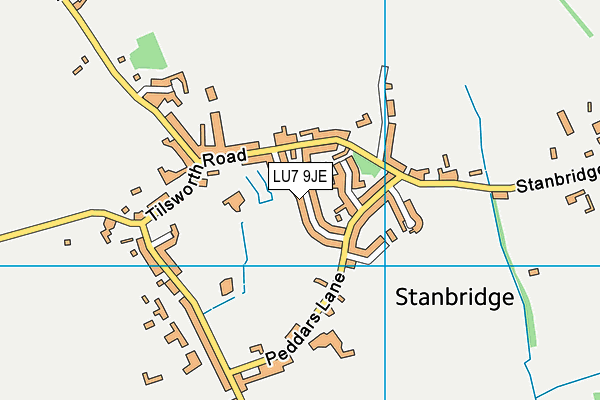 LU7 9JE map - OS VectorMap District (Ordnance Survey)