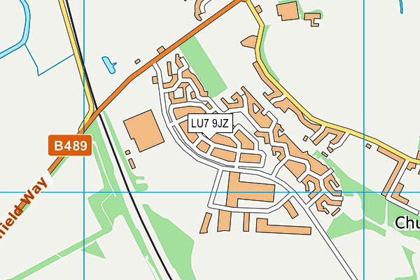 LU7 9JZ map - OS VectorMap District (Ordnance Survey)